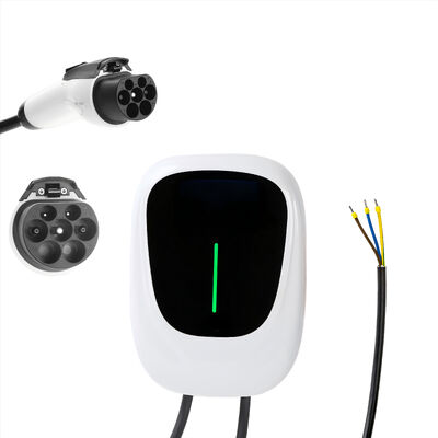 Wallbox 7.4kW Type 2 с APP Control Электрическая зарядная станция для автомобилей поддерживает стандартную связь Bluetooth и WiFi, однофазный зарядное устройство IEC 62196-2, кабель 32A 6M
